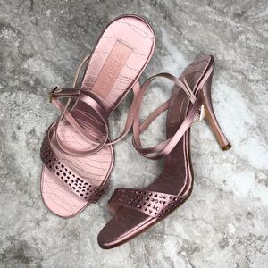 St. John pink satin heel